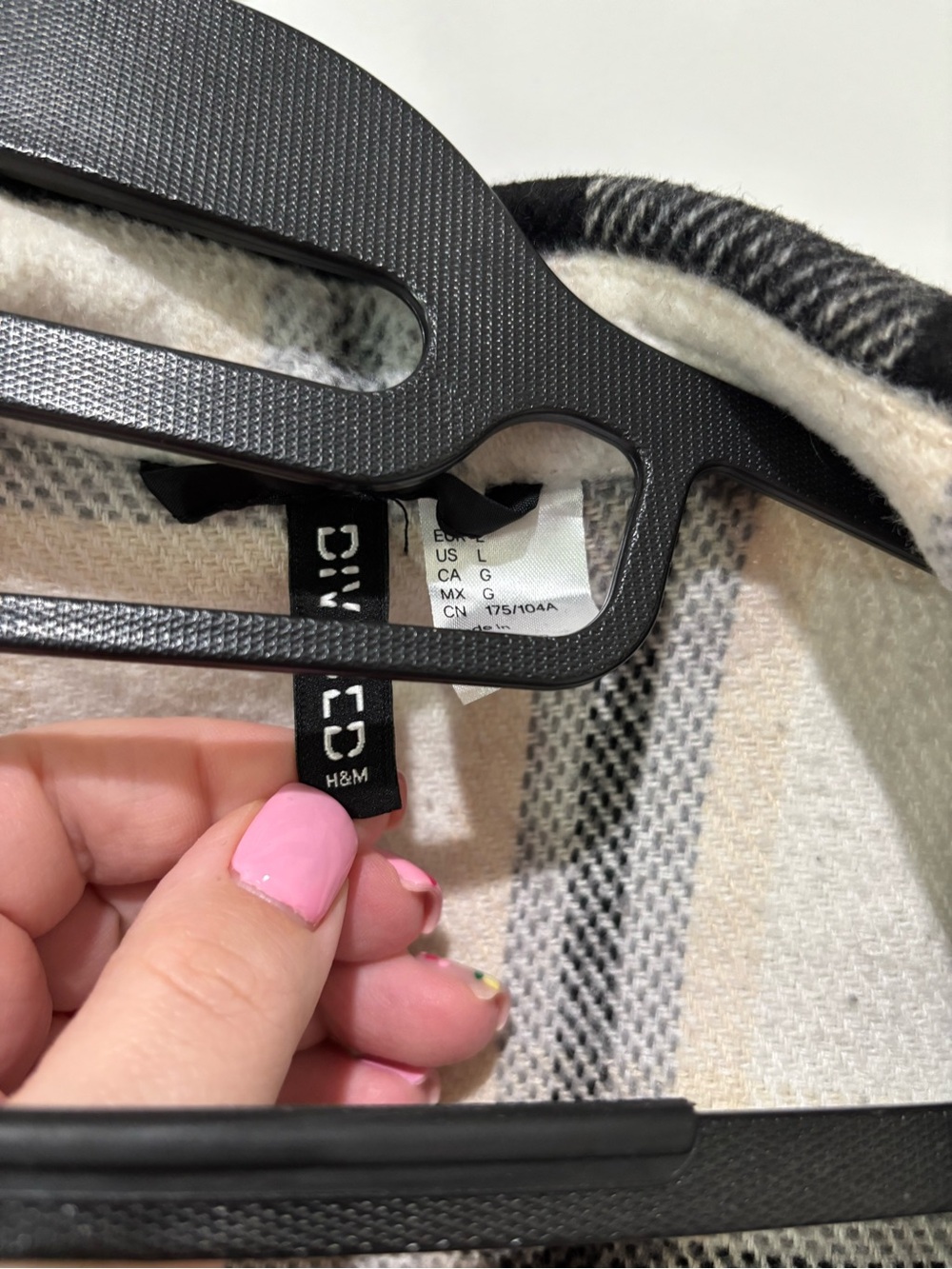 Black and Cream Plaid Shacket - Picture 6 of 7
